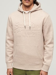 Superdry Nude Embossed Vintage Logo Hoodie - Image 4 of 6