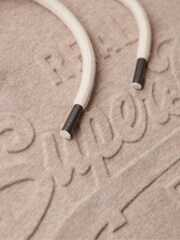 Superdry Nude Embossed Vintage Logo Hoodie - Image 6 of 6