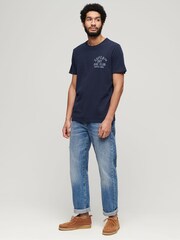 Superdry Blue Copper Label Chest 100% Cotton Graphic T-Shirt - Image 2 of 4