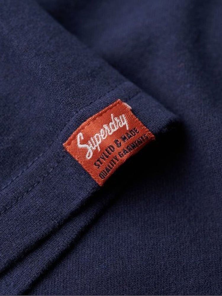 Superdry Blue Copper Label Chest 100% Cotton Graphic T-Shirt - Image 4 of 4 Superdry Blue Copper Label Chest 100% Cotton Graphic T-Shirt - Image 4 of 4