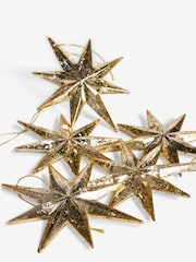 Set of 6 Gold Star Christmas Baubles - Image 2 of 4