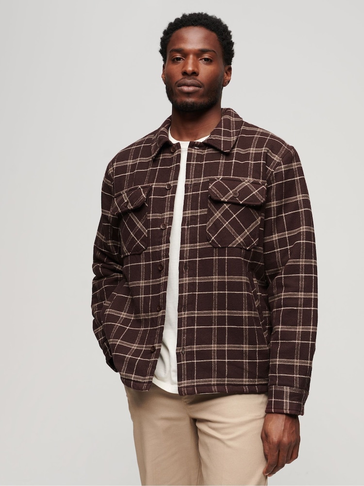 Superdry Red Vintage Check Overshirt - Image 1 of 3