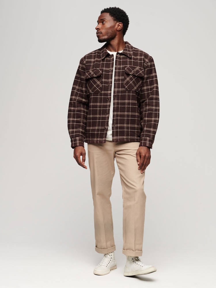 Superdry Red Vintage Check Overshirt - Image 2 of 3