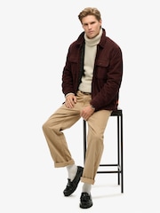 Superdry Red Surplus Corduroy Overshirt - Image 1 of 4