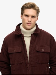 Superdry Red Surplus Corduroy Overshirt - Image 2 of 4