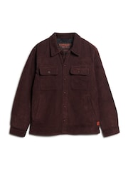 Superdry Red Surplus Corduroy Overshirt - Image 4 of 4