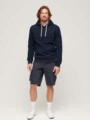 Superdry Navy Embossed Vintage Logo Hoodie - Image 3 of 4