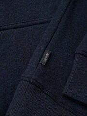 Superdry Navy Embossed Vintage Logo Hoodie - Image 4 of 4