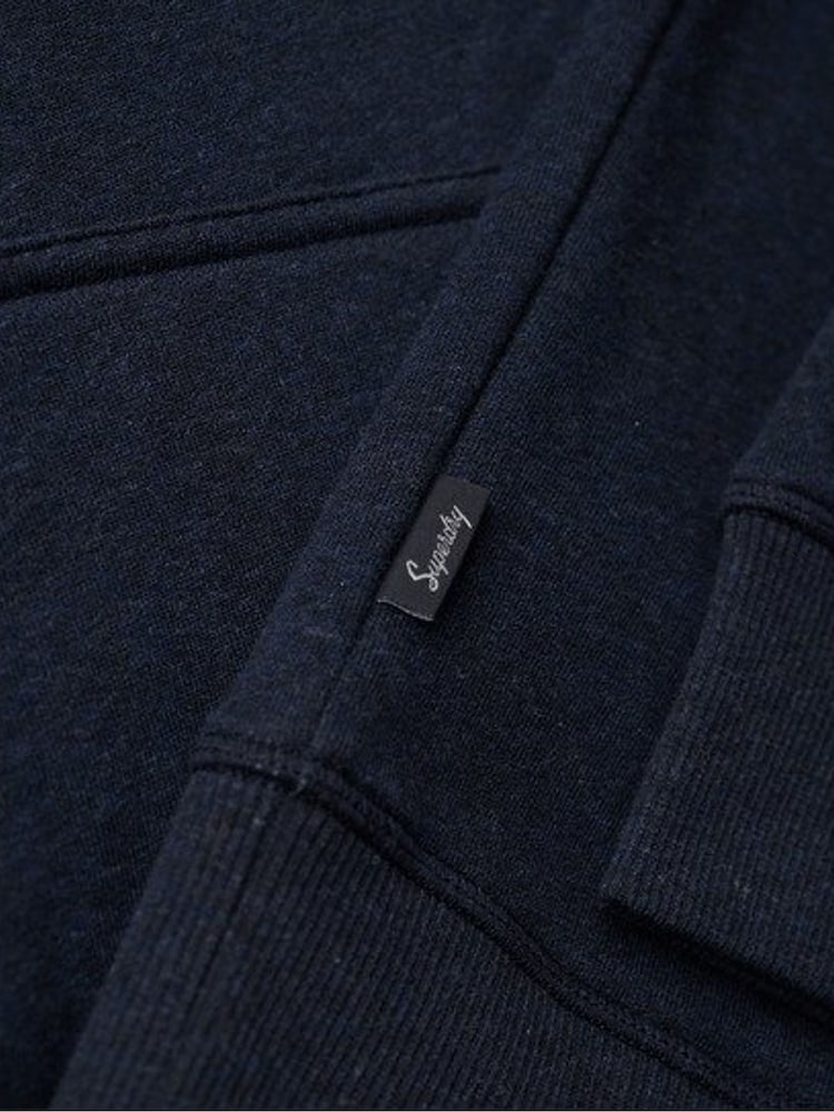 Superdry Navy Embossed Vintage Logo Hoodie - Image 4 of 4 Superdry Navy Embossed Vintage Logo Hoodie - Image 4 of 4