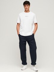 Superdry White Loose Fit Utility Sport Logo T-Shirt - Image 3 of 5