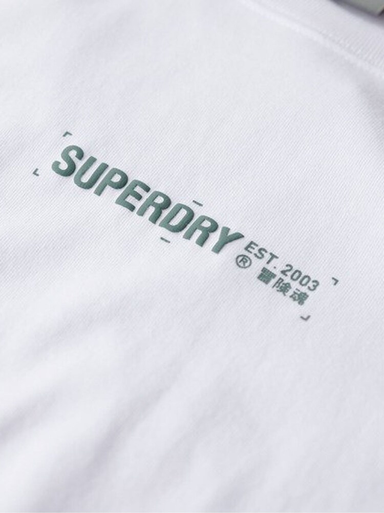 Superdry White Loose Fit Utility Sport Logo T-Shirt - Image 4 of 5