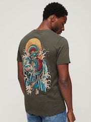 Superdry Green Tokyo Graphic T-Shirt - Image 4 of 5
