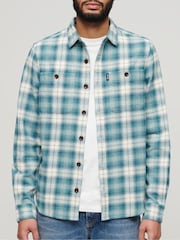 Superdry Blue Vintage Check Overshirt - Image 1 of 6
