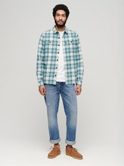 Superdry Blue Vintage Check Overshirt - Image 3 of 6
