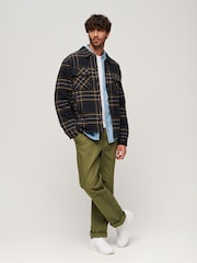 Superdry Blue Surplus Check Overshirt - Image 2 of 6