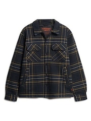 Superdry Blue Surplus Check Overshirt - Image 4 of 6