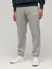 Superdry Grey Core Logo Classic Wash Joggers - Image 1 of 5