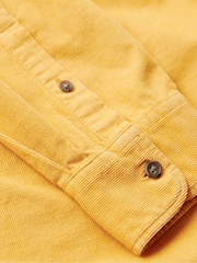 Superdry Yellow Micro Cord Long Sleeve 100% Cotton Shirt - Image 6 of 6