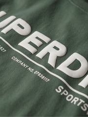 Superdry Green Loose Fit Utility Sport Logo T-Shirt - Image 4 of 5