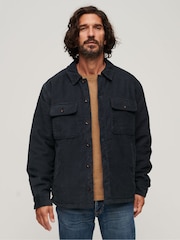 Superdry Blue Surplus Corduroy 100% Cotton Overshirt - Image 1 of 4