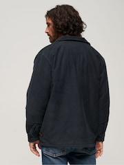 Superdry Blue Surplus Corduroy 100% Cotton Overshirt - Image 2 of 4