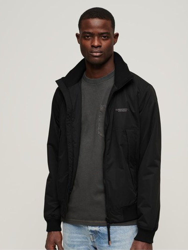 Schwarz - Superdry Sports Harrington-Jacke - Bild 1 von 9
