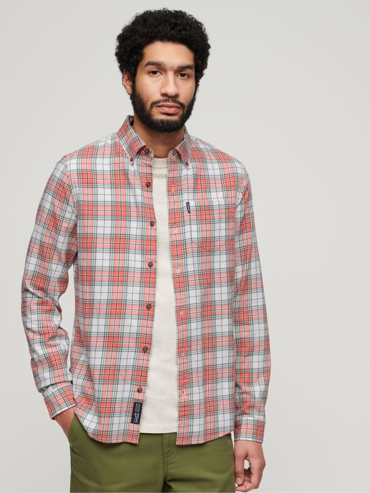Superdry White Vintage Check Shirt - Image 1 of 4