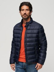 Superdry Blue Lightweight Padded Jacket - Image 1 of 8