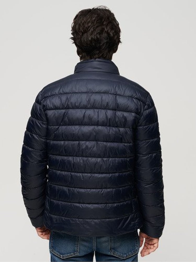 Superdry Blue Lightweight Padded Jacket - Image 2 of 8 Superdry Blue Lightweight Padded Jacket - Image 2 of 8