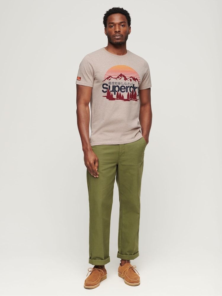 Nude - Superdry Great Outdoors Grafik-T-Shirt - Bild 2 von 5