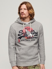 Superdry Grey Tokyo Vintage Logo Hoodie - Image 1 of 6