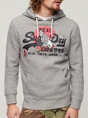 Superdry Grey Tokyo Vintage Logo Hoodie - Image 4 of 6