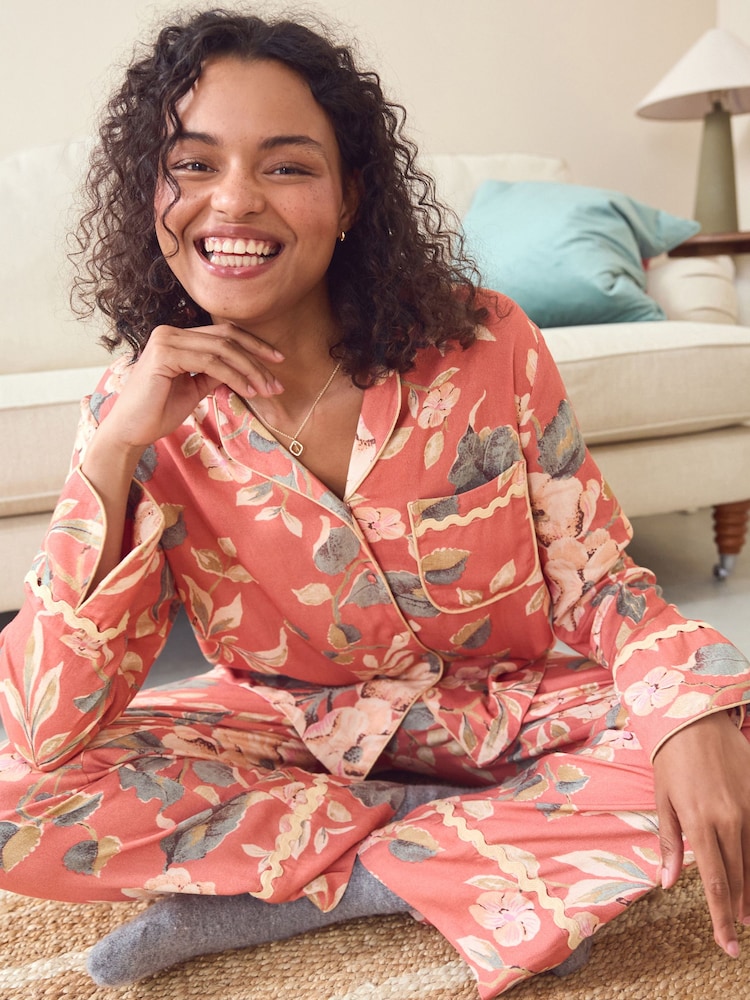 Laura Ashley Alworth Floral Button Through Pyjamas - Image 1 of 9