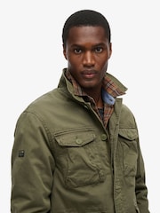 Superdry Green Military M65 Embroidered 100% Cotton Lightweight Jacket - Image 5 of 7