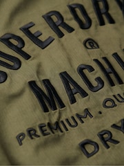 Superdry Green Military M65 Embroidered 100% Cotton Lightweight Jacket - Image 6 of 7