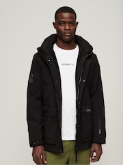 Superdry Black City Hooded Wind Parka Jacket - Image 1 of 7