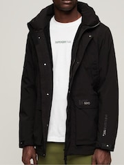 Superdry Black City Hooded Wind Parka Jacket - Image 4 of 7