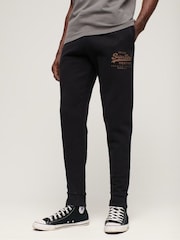 Superdry Black Classic Vintage Logo Heritage Joggers - Image 1 of 6