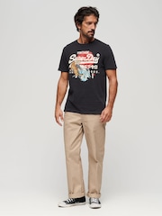 Superdry Black 100% Cotton Tokyo Graphic T-Shirt - Image 2 of 5