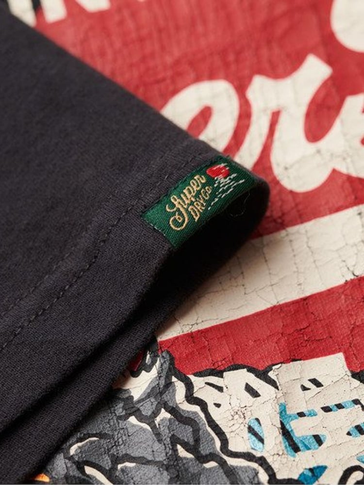 Superdry Black 100% Cotton Tokyo Graphic T-Shirt - Image 5 of 5 Superdry Black 100% Cotton Tokyo Graphic T-Shirt - Image 5 of 5