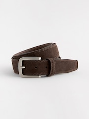 Brown Stitch Detail Suede Belt - Image 2 of 3
