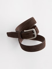 Brown Stitch Detail Suede Belt - Image 3 of 3