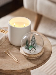 White Festive Spice Scented Christmas Decorative Candle - Image 1 of 1