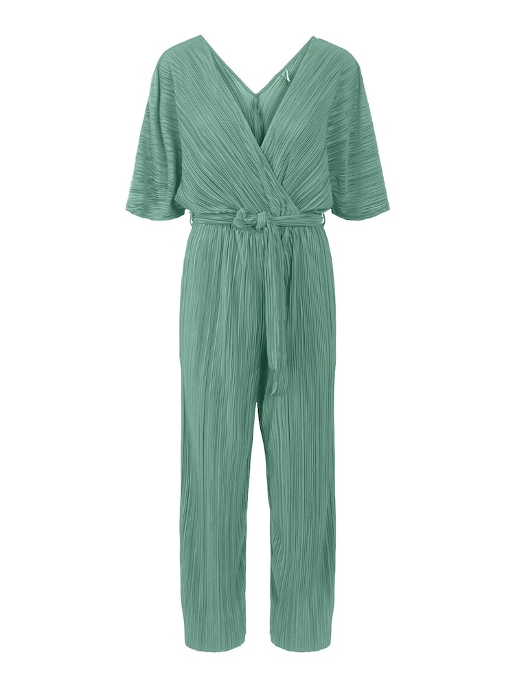 Y.A.S Green Plisse Belted Jumpsuit - Image 5 of 5