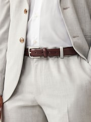 Brown Pebble Texture Leather Belt - Image 1 of 5