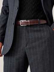 Brown Pebble Texture Leather Belt - Image 2 of 5