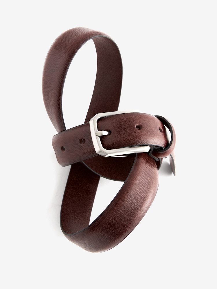 Brown Pebble Texture Leather Belt - Image 5 of 5 Brown Pebble Texture Leather Belt - Image 5 of 5