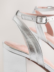 Silver Standard/Wide Fit Block Heel Sandals - Image 14 of 15