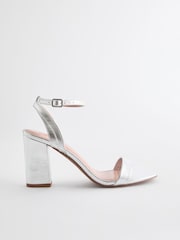 Silver Standard/Wide Fit Forever Comfort® Block Heel Sandals - Image 5 of 9