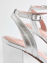 Silver Standard/Wide Fit Forever Comfort® Block Heel Sandals - Image 8 of 9